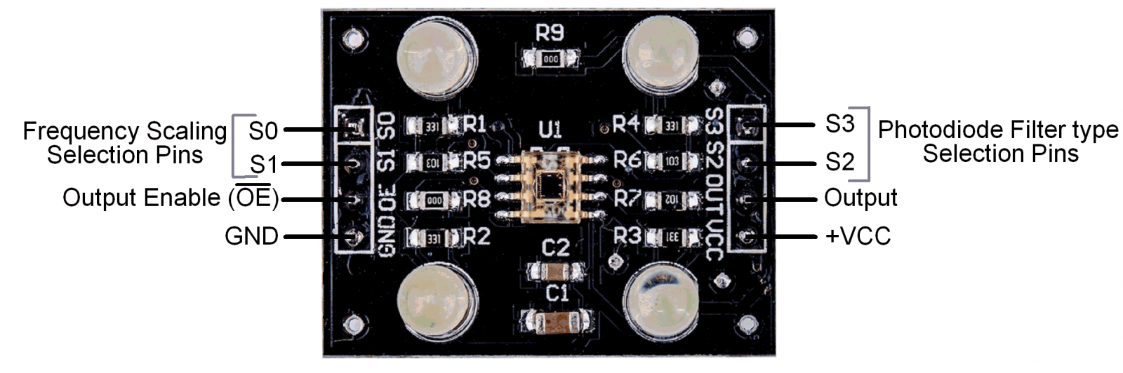 TCS3200 Color Sensor Guide With Arduino Programming Sensors And   Color Sensor TCS3200 Pins 